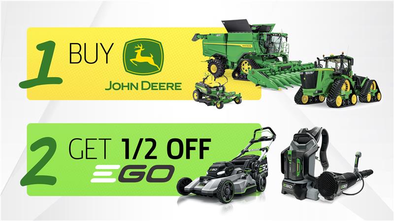50% off Select EGO Products with John Deere Purchase