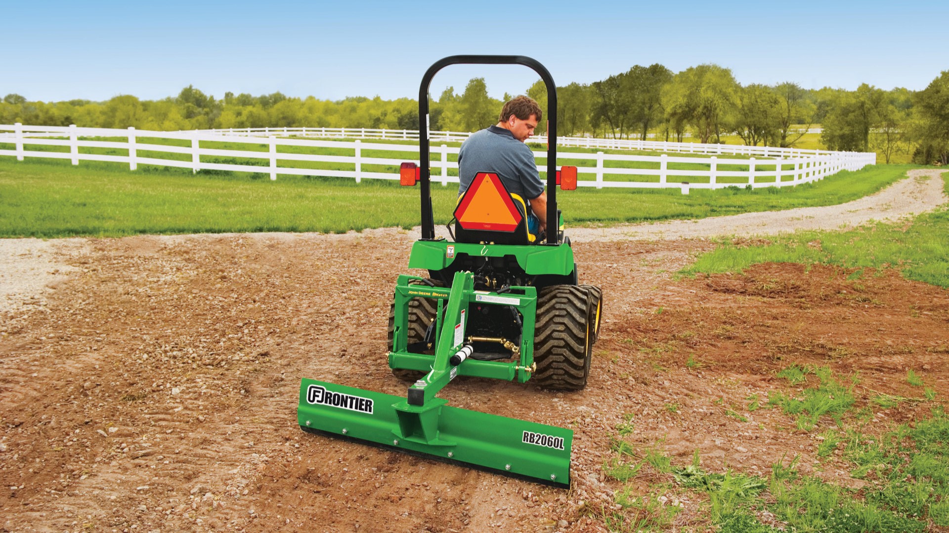 blades on a compact utility tractor