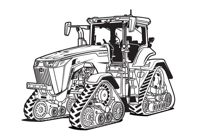 8RX 370 Tracked Tractor printable from John Deere